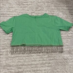Brazil Green Fringe Top